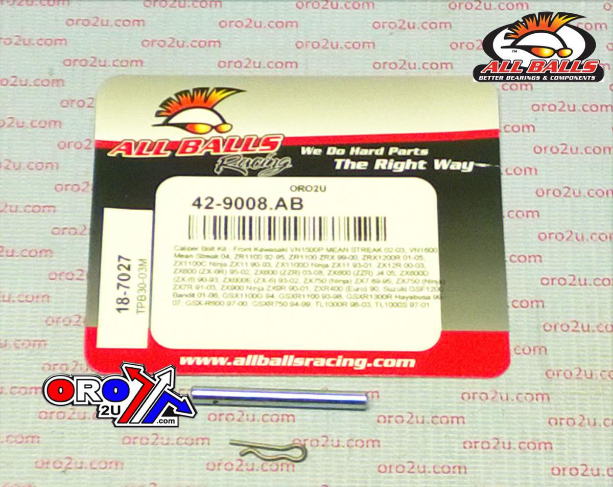 ALLBALLS BRAKE PAD BOLT KIT, ALLBALLS 18-7027 KAW/SUZ ROAD FRONT