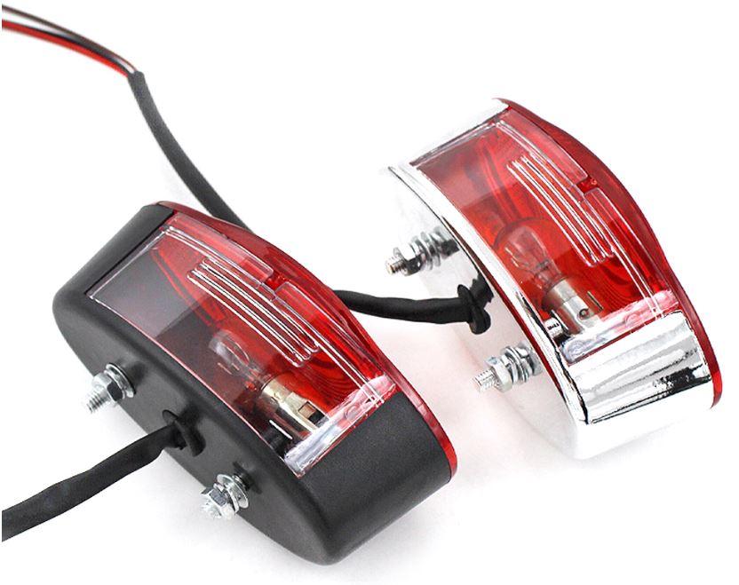 Tail Light 12V Case Black Universal