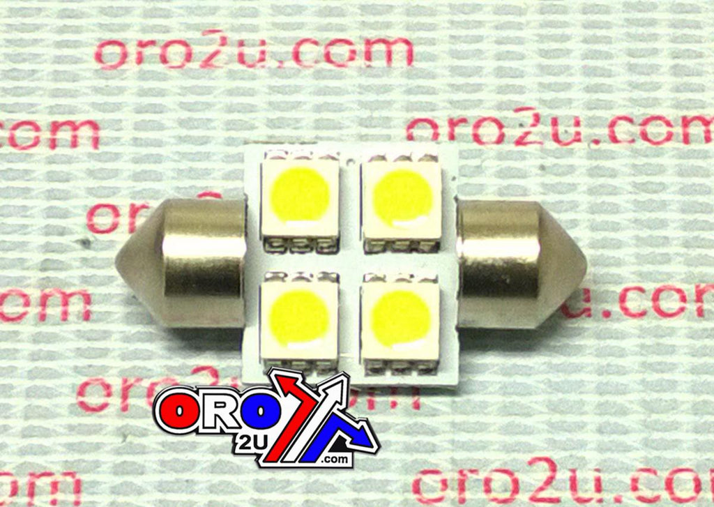 LED LIGHT BULB 12V WHITE 11mm x 30mm