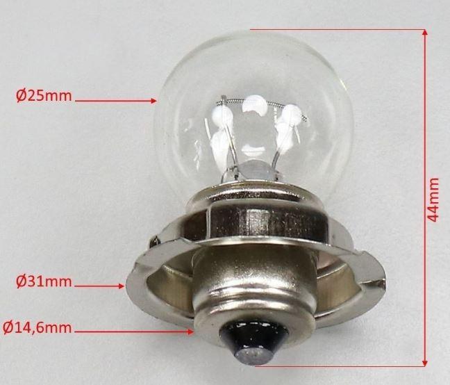 LIGHT BULB 6V 15W MOPED P26S