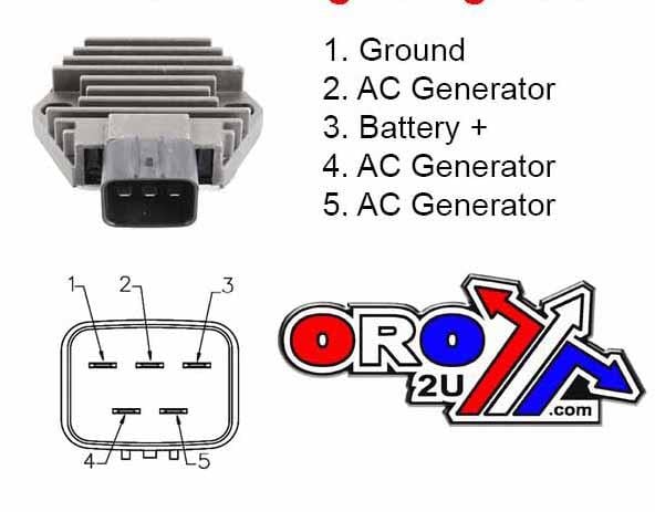 REGULATOR HONDA 31600-HN5-671, ARROWHEAD AHA6015, VT750C Shadow (V-twin) 2004 - 2009 VT750C2 Shadow (V-twin) 2004 - 2009 ATV TRX350FE/FM/TE/TM
