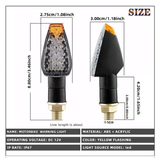 INDICATORS 14 LED 12V CLEAR PAIR TURN SIGNAL E50