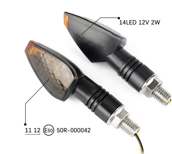 INDICATORS LED SMOKE LENS AMBER LIGHT (Pack of 2) M10 BOLT