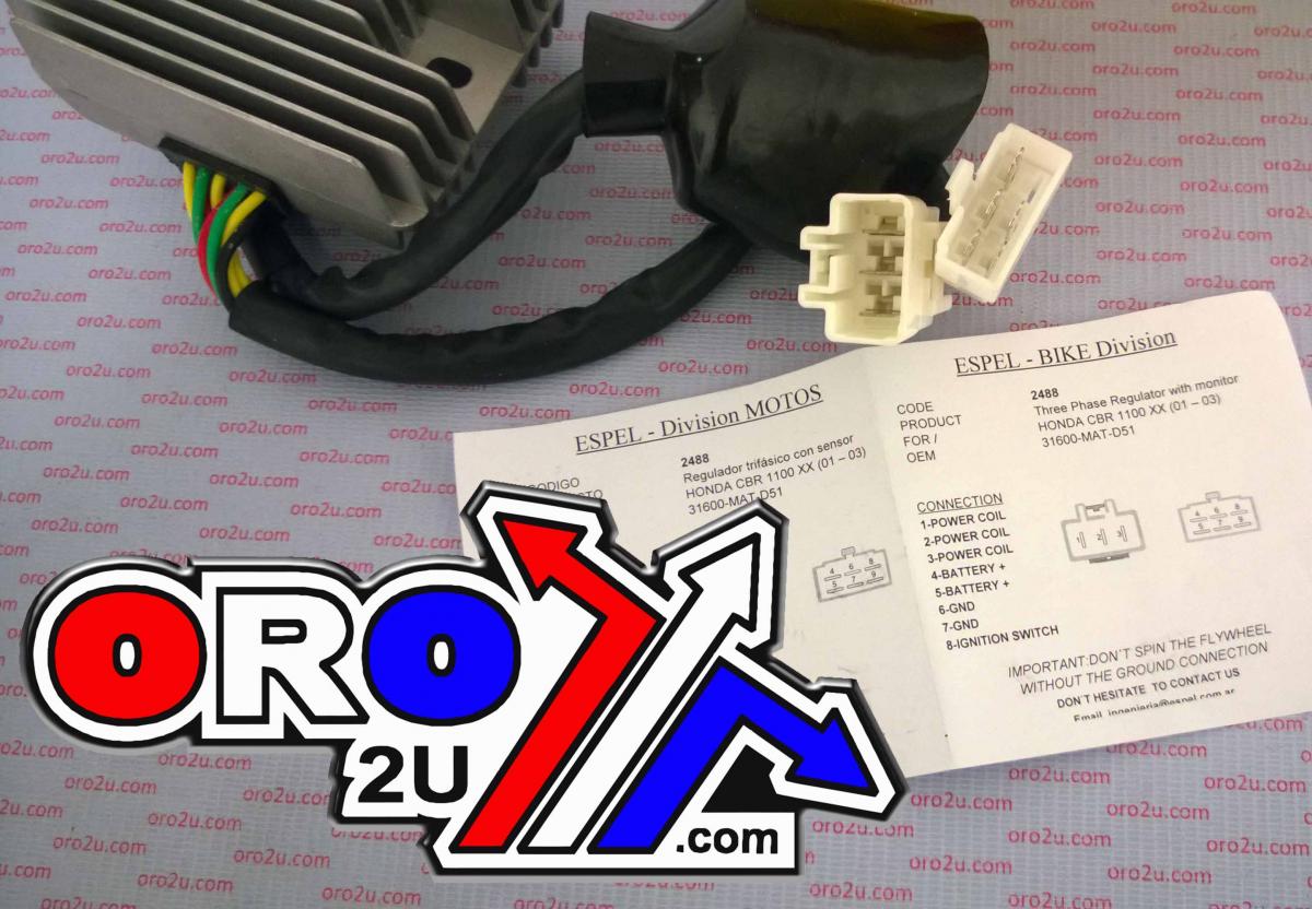 REGULATOR 12v CBR1100XX HONDA 31600-MAT-D50, ARROWHEAD AHA6099 31600-MAT-D51