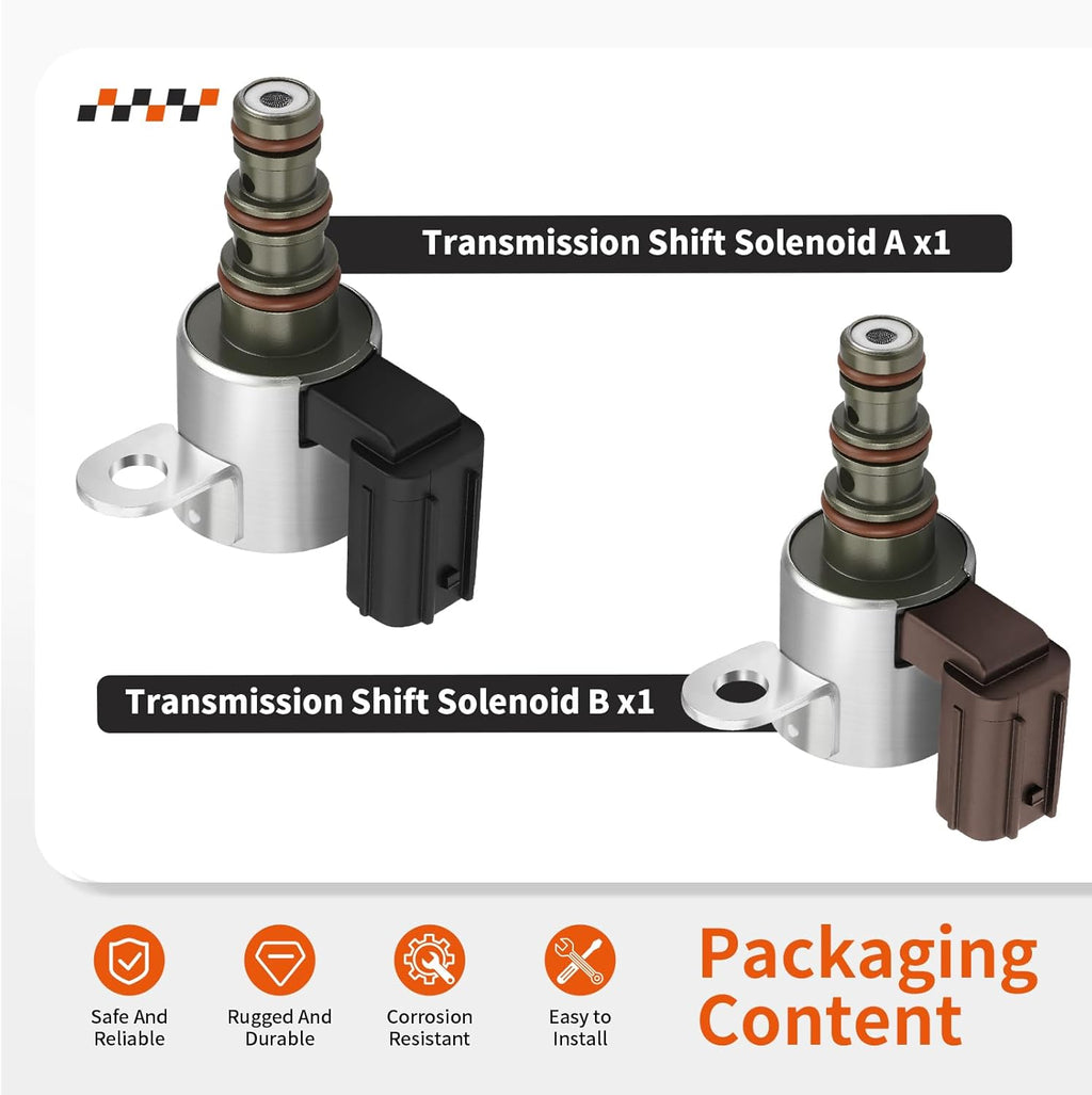 Transmission Shift Solenoid Kit A+B - Black and Brown Honda TRX650 680 FA FGA MUV700 SXS700M2 SXS700M4 2003-2024 38620-HN8-003 38630-HN8-003