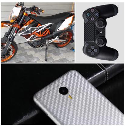 CARBON FIBER DECAL 30x127cm BLACK, 3D FIBER VINYL SHEET