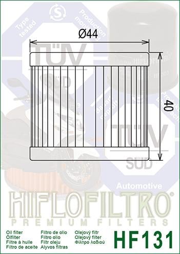 OIL FILTER HIFLO HF131 SUZUKI, 16510-05240, HYOSUNG