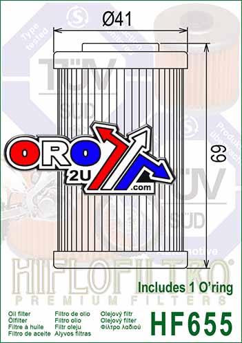 OIL FILTER HIFLO HF655 KTM 4ST