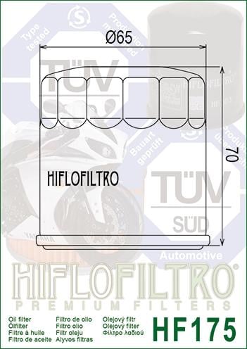OIL FILTER HIFLO HF175, Harley 62700045 Indian 2521421, Harley Davidson