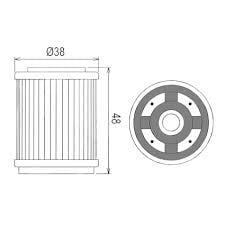 OIL FILTER MF8143 5H0-13440-00 HF143