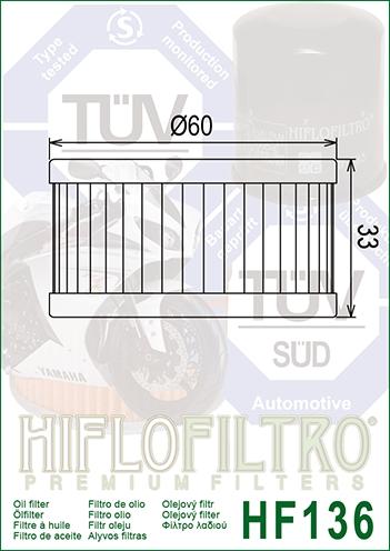 OIL FILTER HIFLO HF136 SUZUKI, Suzuki 16510-38240