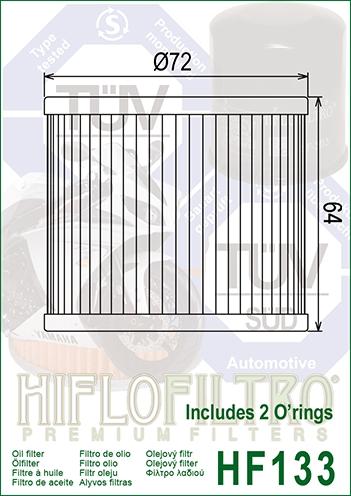 OIL FILTER HIFLO HF133 SUZUKI, ROAD 16500-45810