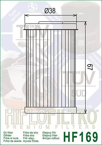 OIL FILTER HIFLO HF169 DAELIM, 15412-KN6-0096, 15412-BA1-0000