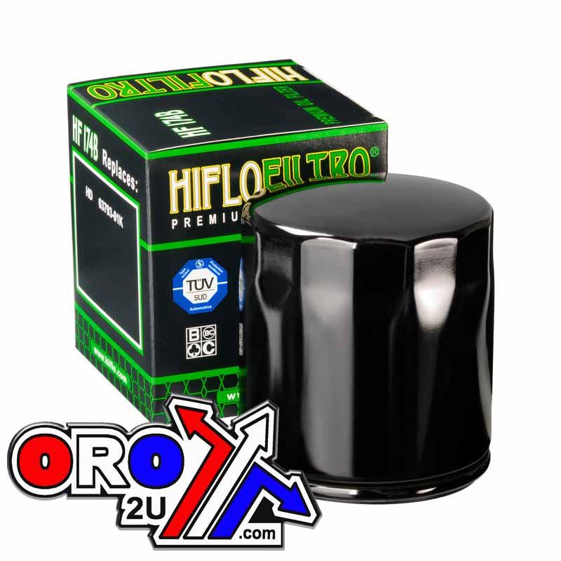 OIL FILTER HIFLO HF174B BLACK, Harley Davidson 63793-01K, ROAD
