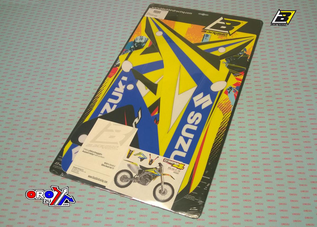 07-09 RMZ250 DREAM 4 GRAPHIC, BLACKDIRD DECAL KIT 2314N, 50-223