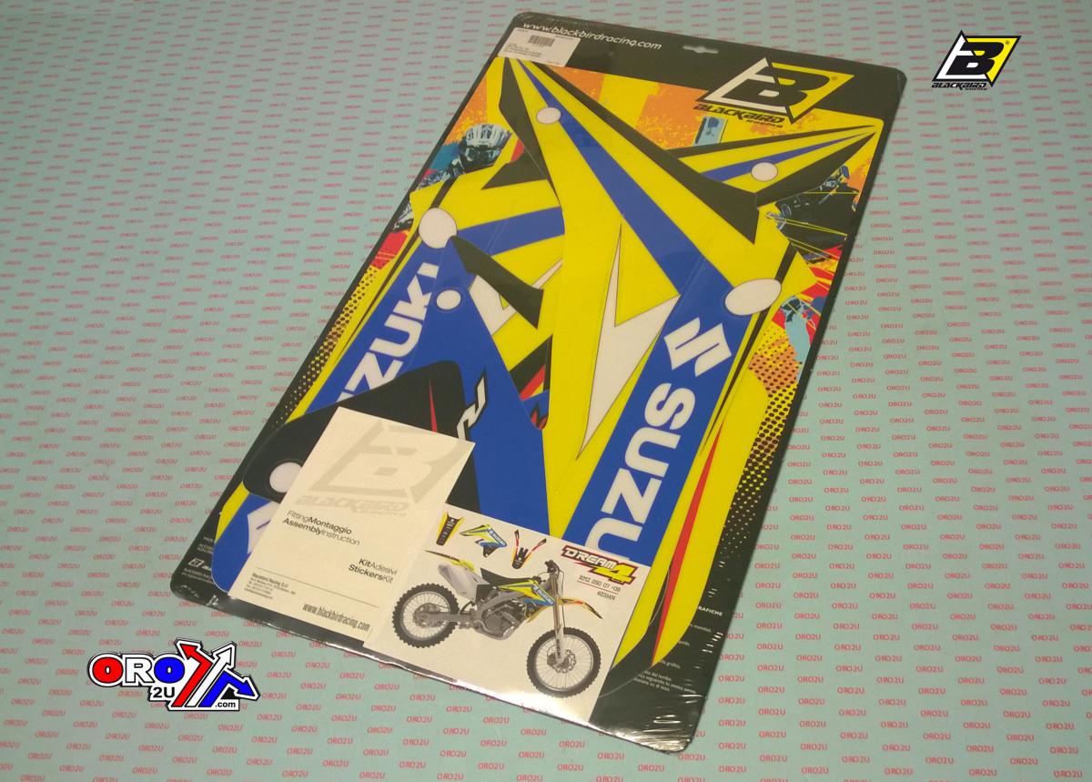 07-09 RMZ250 DREAM 4 GRAPHIC, BLACKDIRD DECAL KIT 2314N, 50-223