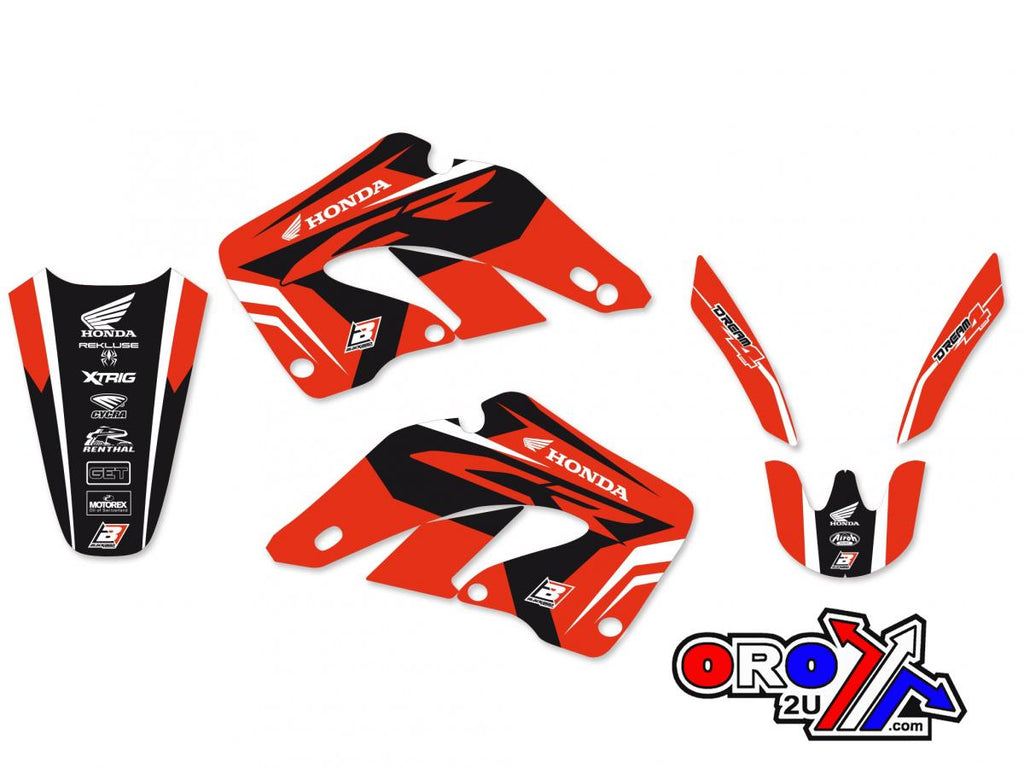 KIT 00-01 CR125 CR250 DREAM 4, GRAPHIC BLACKBIRD 2138N DECAL