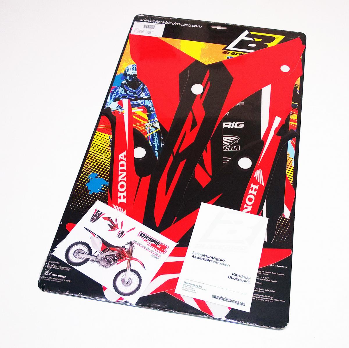 04-09 CRF250 DREAM 4 GRAPHIC, BLACKBIRD DECAL KIT 2135N, 04-19 CRF250X, BB2135N