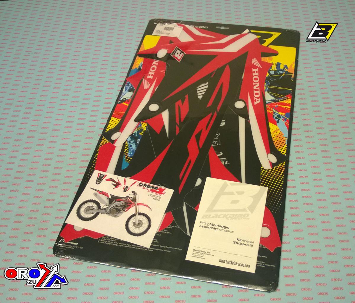 05-08 CRF450 DREAM 4 GRAPHIC, BLACKBIRD DECAL KIT 2134N