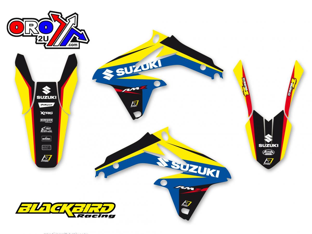 08-17 RMZ450 DREAM-4 2316N, BLACKBIRD DECAL KIT