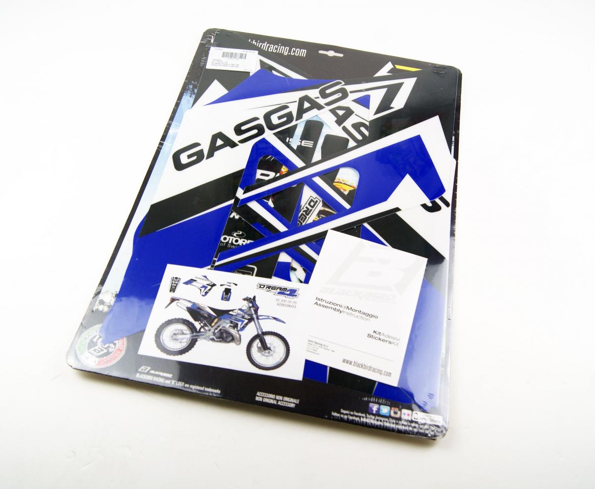 02-06 GASGAS DREAM-4 BLUE, BLACKBIRD DECAL KIT 2903N/03