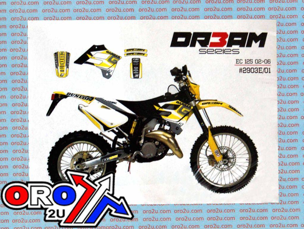 02-06 GASGAS DREAM-3 YELLOW, BLACKBIRD DECAL KIT 2903E/01