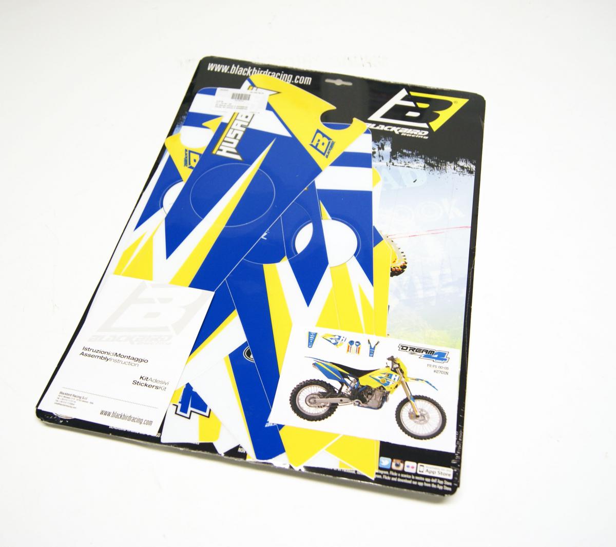 00-05 HUSABERG DREAM 4 GRAPHIC, BLACKBIRD DECAL KIT 2701N