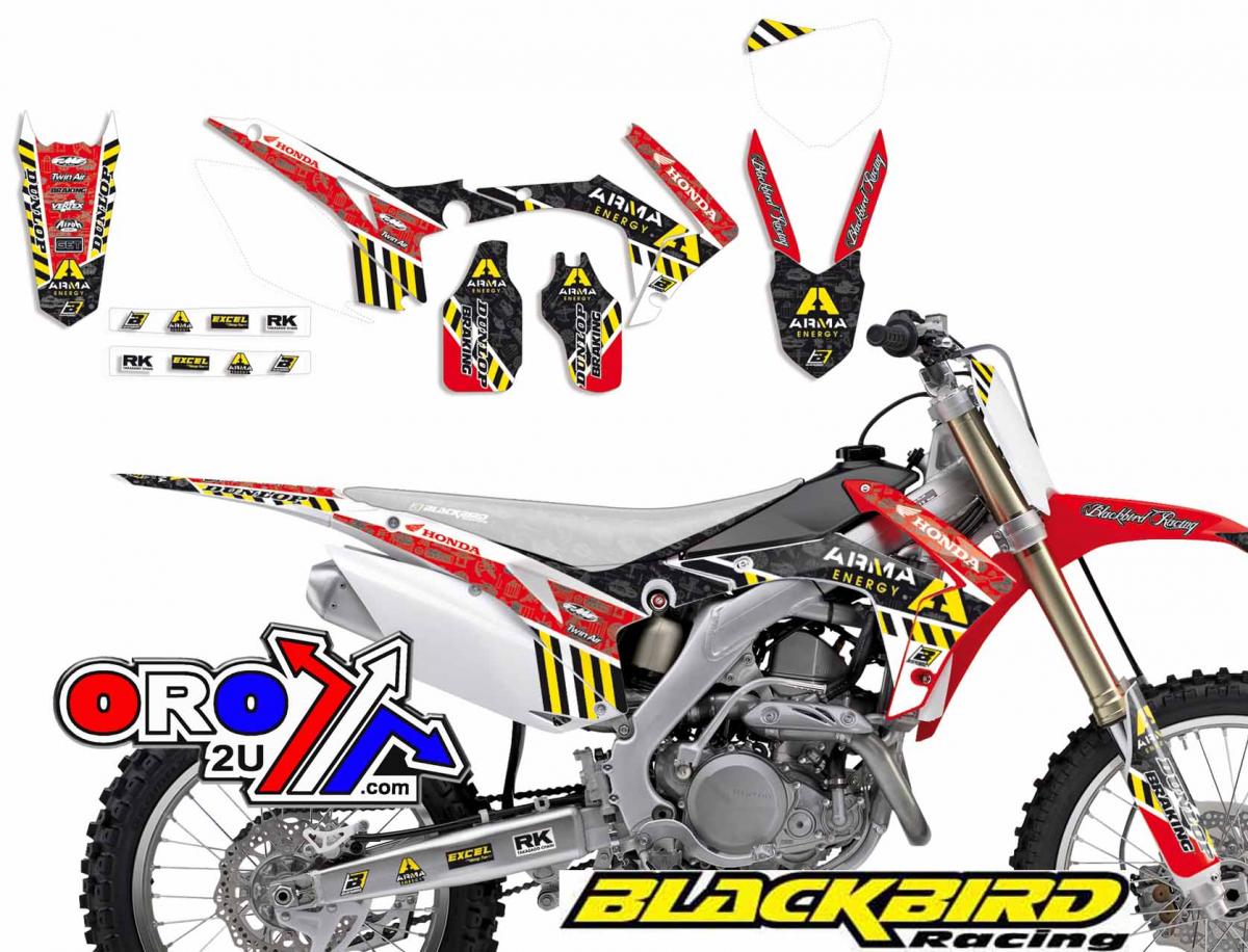 CRF250 CRF450 DREAM 4 GRAPHIC, BLACKBIRD 2145N DECAL KIT, BB2145N
