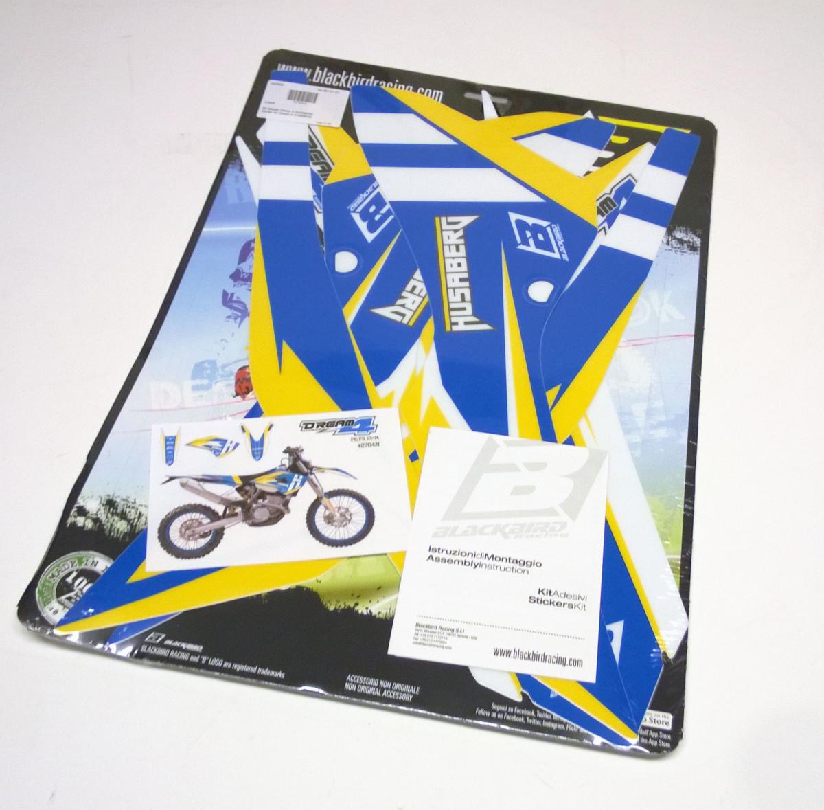 13-14 HUSABERG DREAM 4 GRAPHIC, BLACKBIRD DECAL KIT 2704N