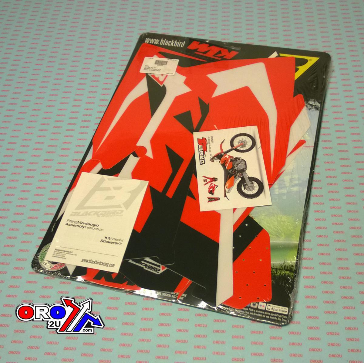 05-07 SX/EXC DREAM-4 KTM, BLACKBIRD DECAL KIT 2526N