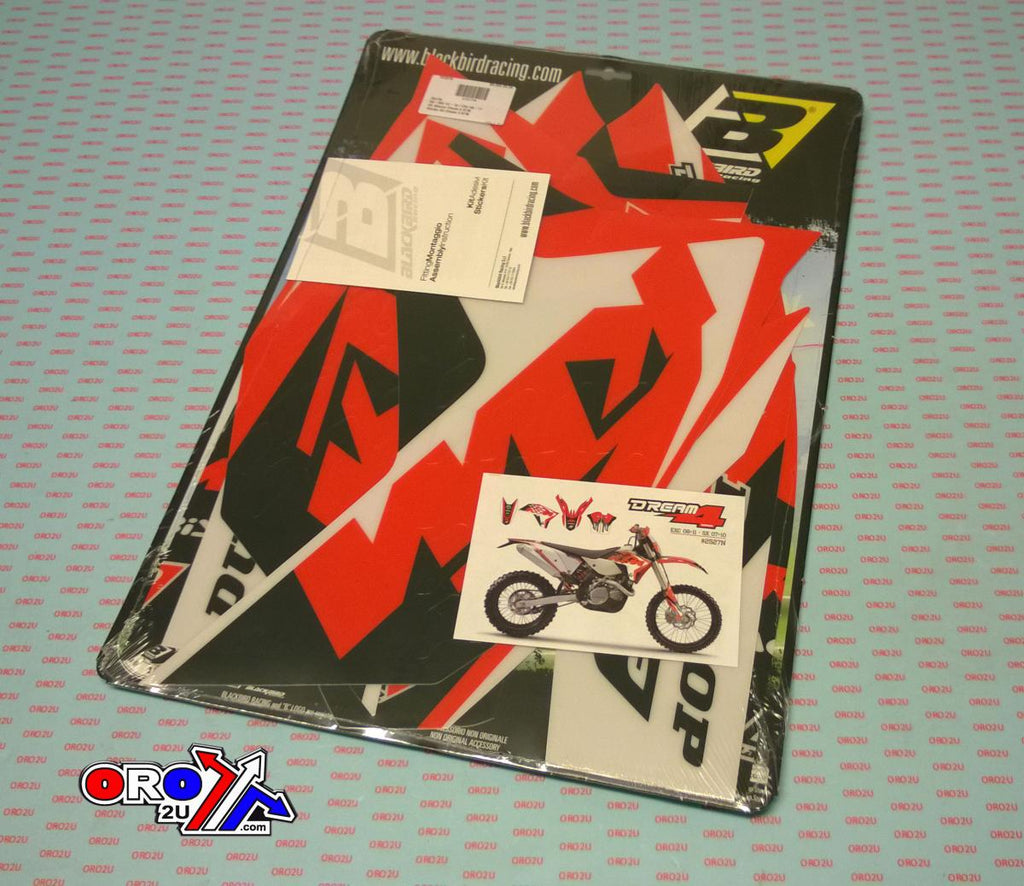 07-10 SX/SXF KTM DREAM 4, DECAL KIT BLACKBIRD 2527N