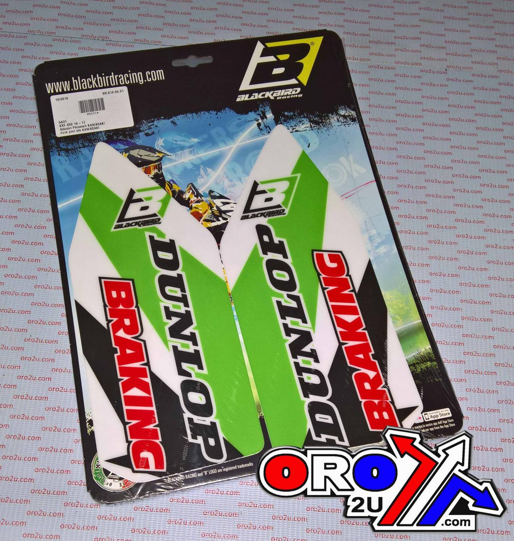 16-22 KX450F FORK DECALS, BLACKBIRD 5431N