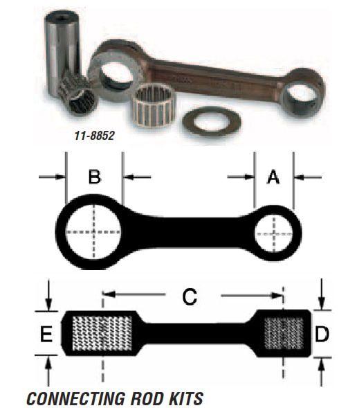 CONNECTING ROD 1985-1987 APRILA 125 ROTAX 127 MAZZUCCHELLI ETX 125 TUAREG 125 BCO0352A