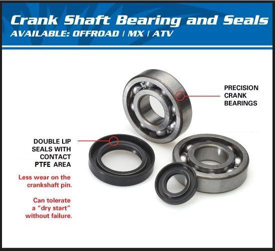CRANKSHAFT BEARING & SEAL KIT, ALLBALLS 24-1047 KX250 02-07