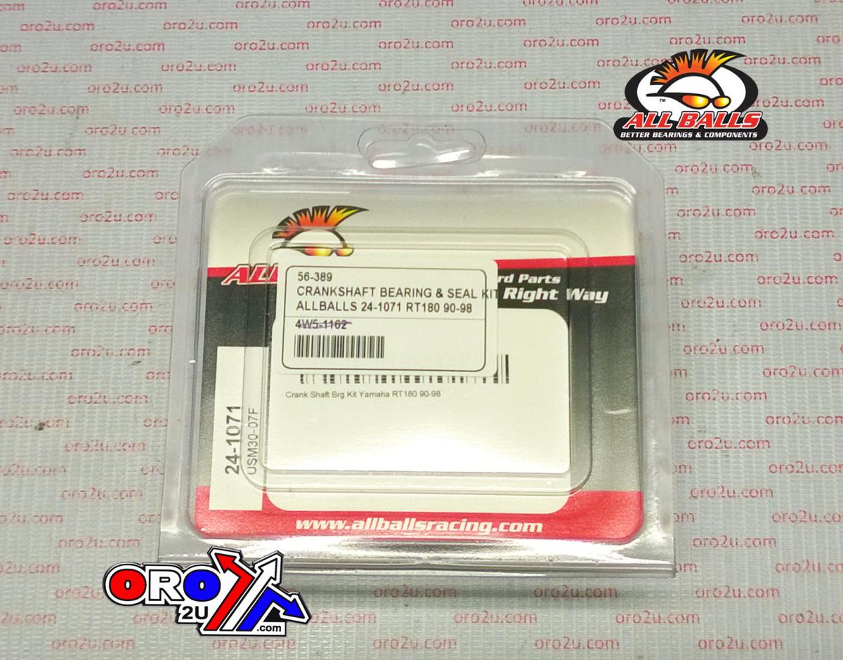 CRANKSHAFT BEARING & SEAL KIT, ALLBALLS 24-1071 RT180 90-98