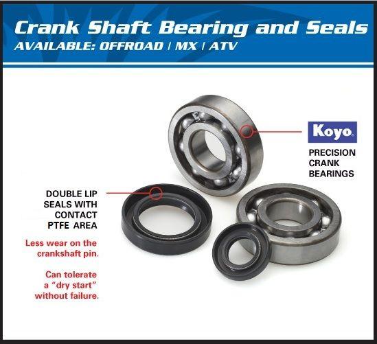 CRANKSHAFT BEARING & SEAL KIT, ALLBALLS 24-1100 KTM JR ADV 50
