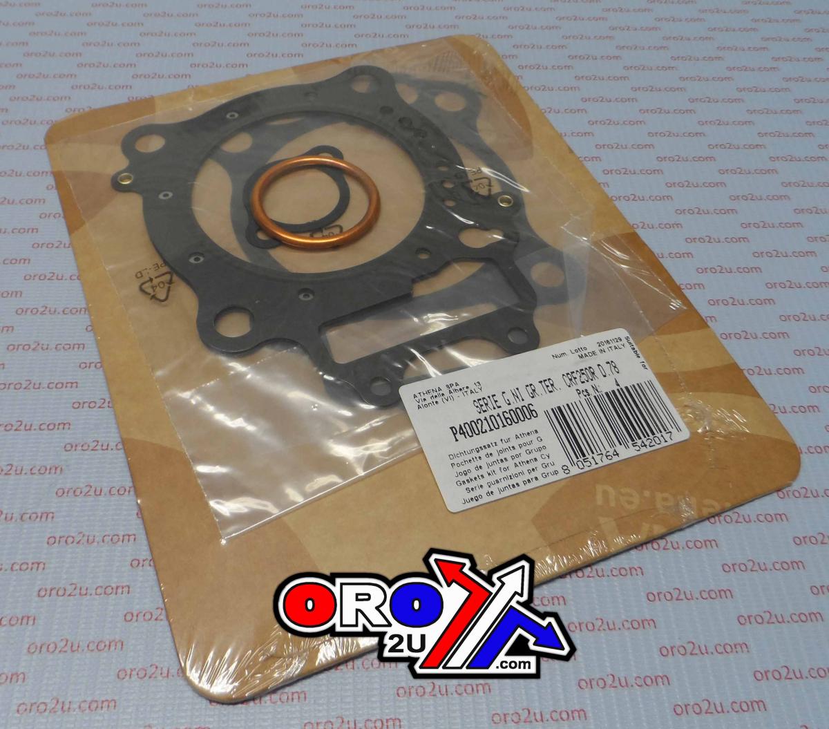 GASKET SET TOP END STD 78.00mm HONDA 2004 - 2015 CRF 250 R F X ATHENA P400210160006