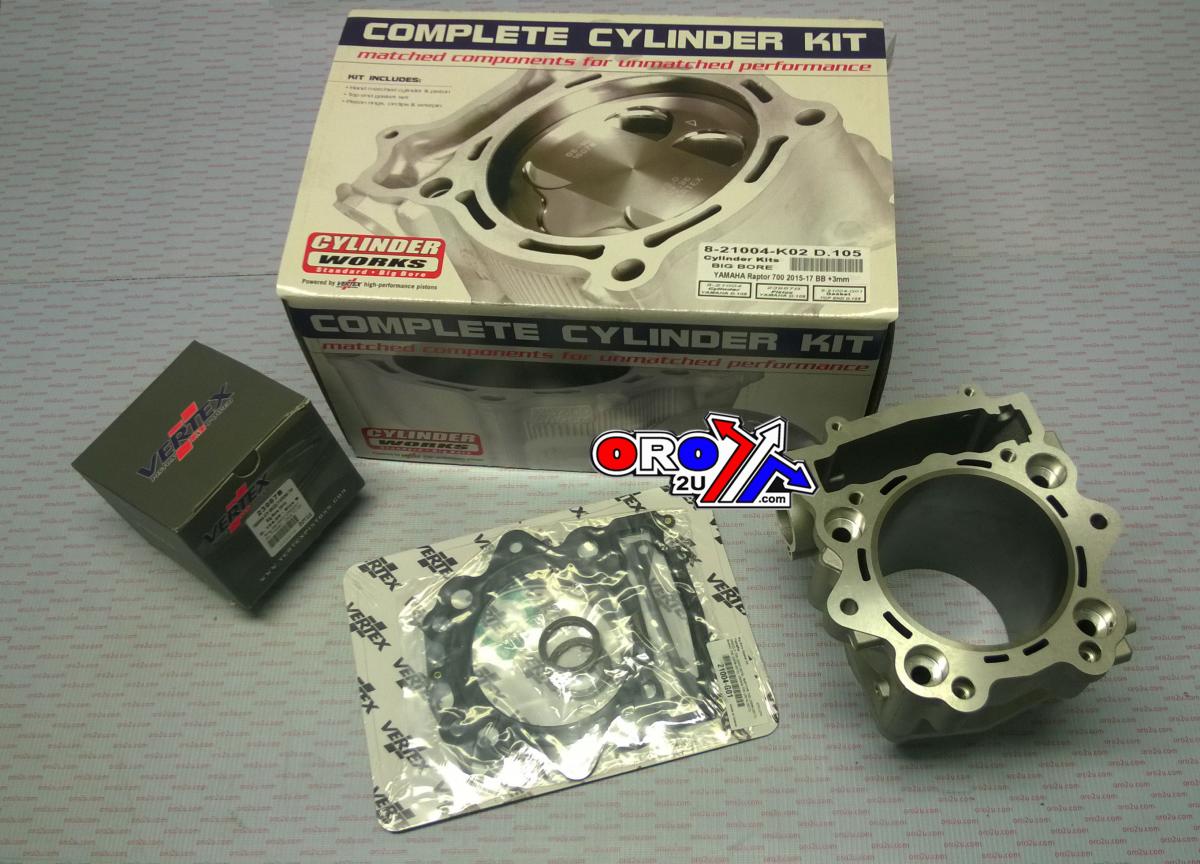 CYLINDER KIT YFM700R 15-18, WORKS CYLINDER 21004-K02 BIG BORE, 105mm 770cc 2015 - 2018 Yamaha YFM 700 R Raptor ATV