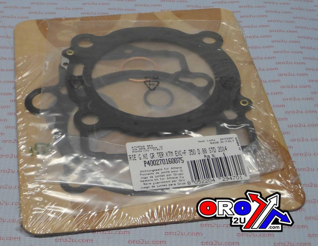 TOP END GASKET SET 88MM KTM EXC-F 350 14-15, ATHENA P400270160075 STD BORE