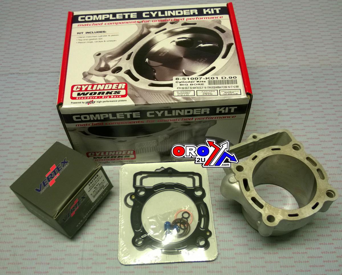 CYLINDER KIT KTM 16-18 SXF350 90mm, WORKS BIG BORE 51007-K01