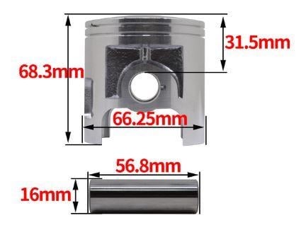 PISTON KIT 79-81 66.50 +0.50 DT175 OS