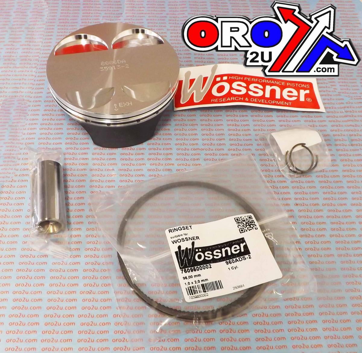 PISTON KIT 13-17 RMZ450 96.00, WOSSNER 8886DC SUZUKI