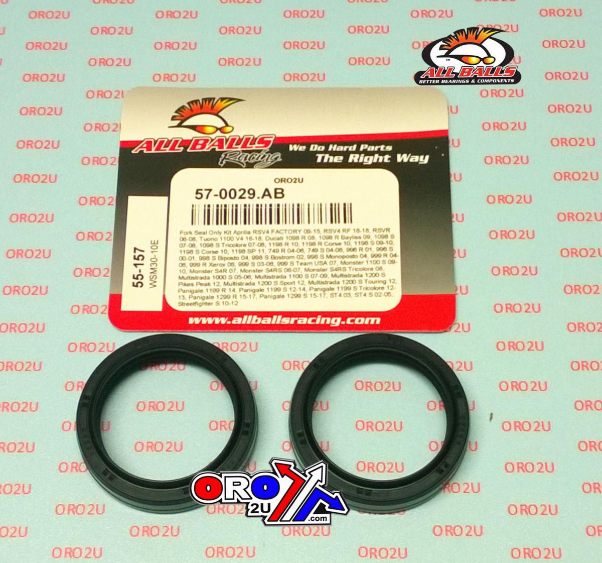 FORK OIL SEAL SET ALLBALLS, ALLBALLS 55-157