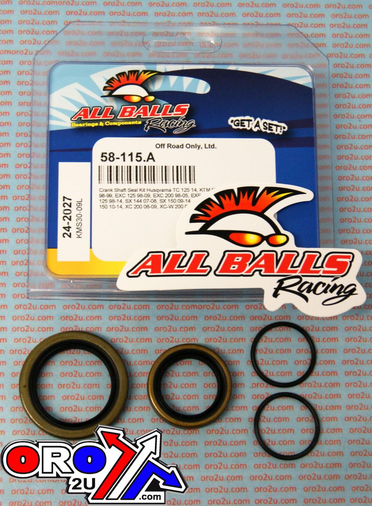 CRANKSHAFT SEAL KIT ALLBALLS, ALLBALLS 24-2027