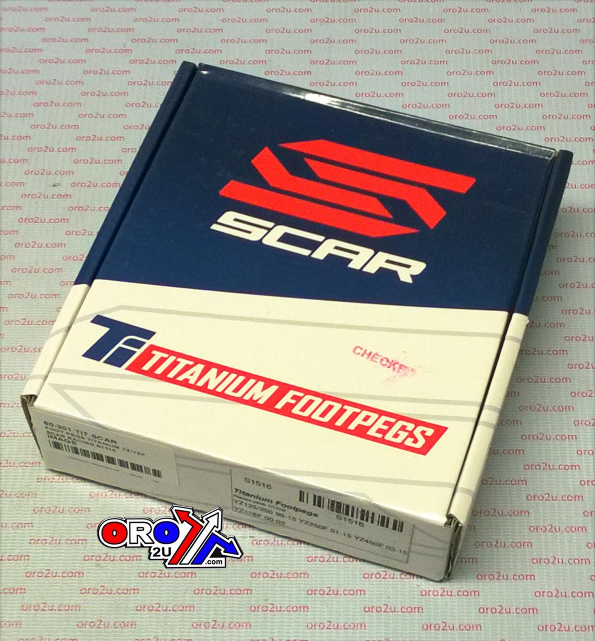 FOOT PEGS TITANIUM YZ/YZF, SCAR RACING S1516