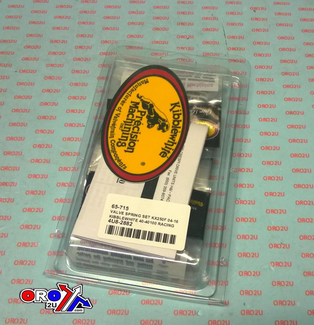 VALVE SPRING SET KX250F 04-16, KIBBLEWHITE 40-40100 RACING, LIGHTWEIGHT RACING
