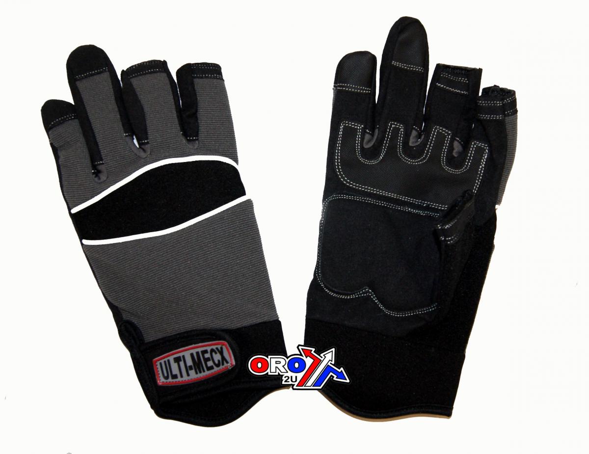 MECHANICS GLOVES 3 FINGER LAR, LARGE