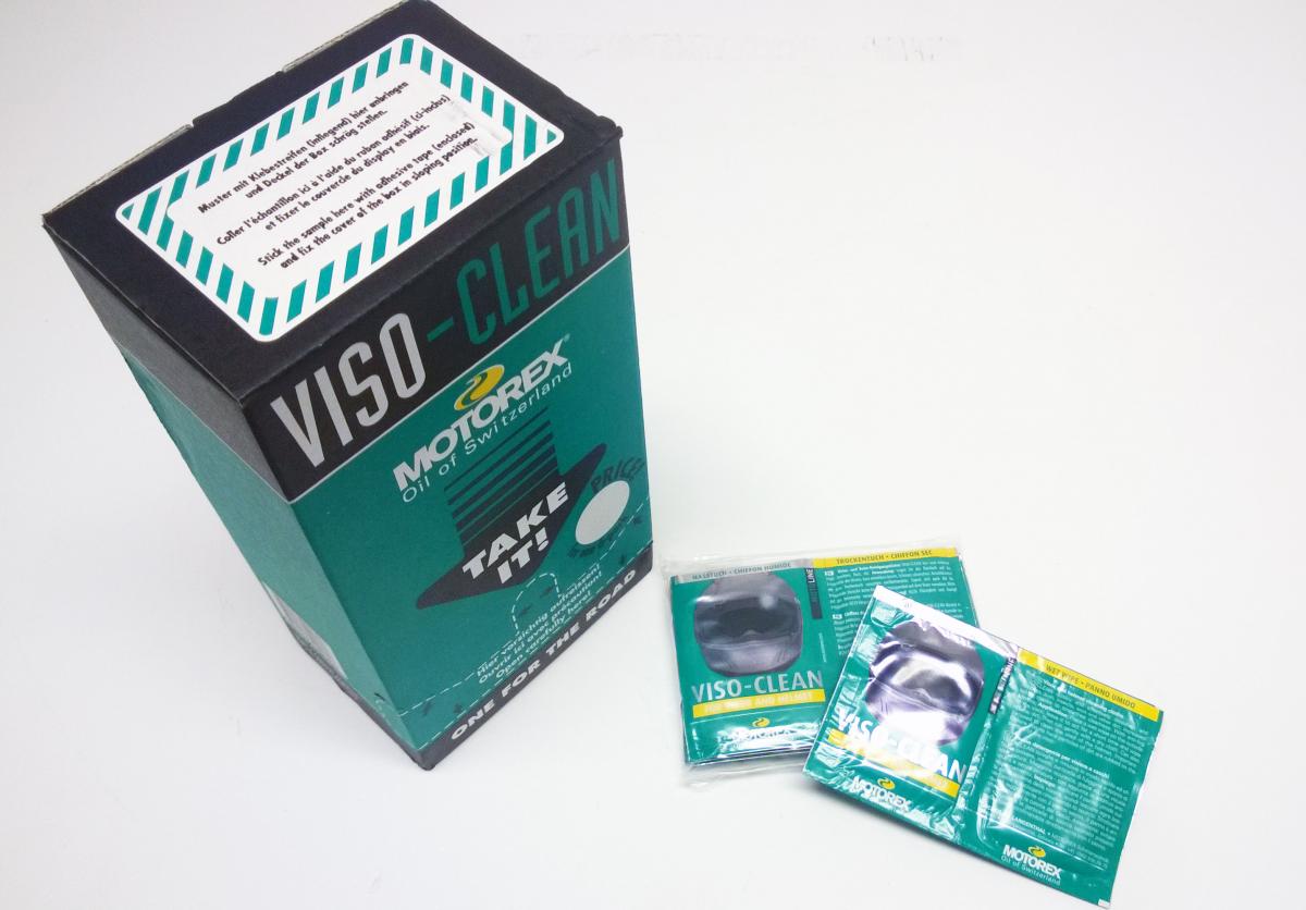 PK/12 VISOR CLEAN 72 WIPES. 12 PACK OF 6 WIPES, MOTOREX 7300640