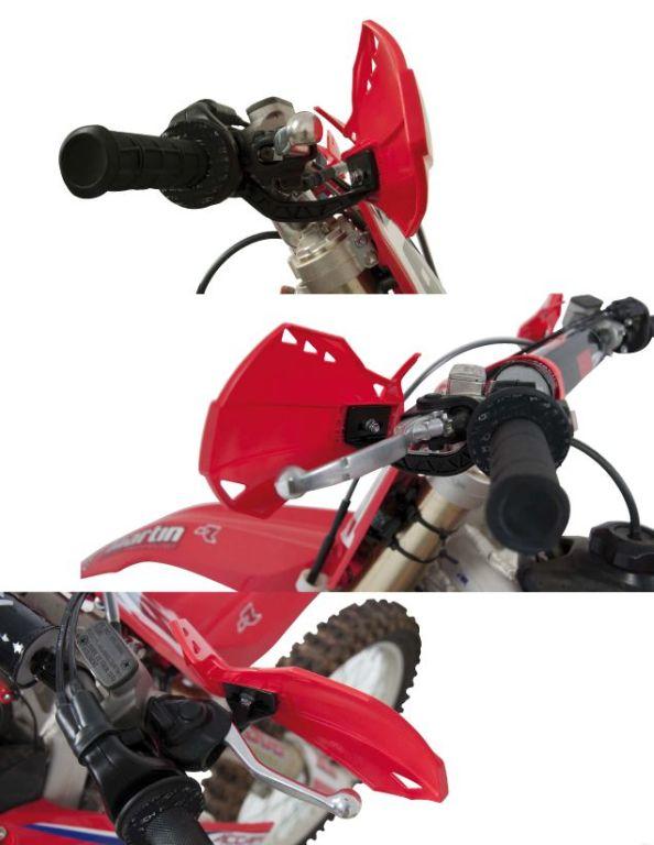 DUAL HANDGUARDS ORANGE, RTECH R-KITPMDUAR14, MX/ENDURO