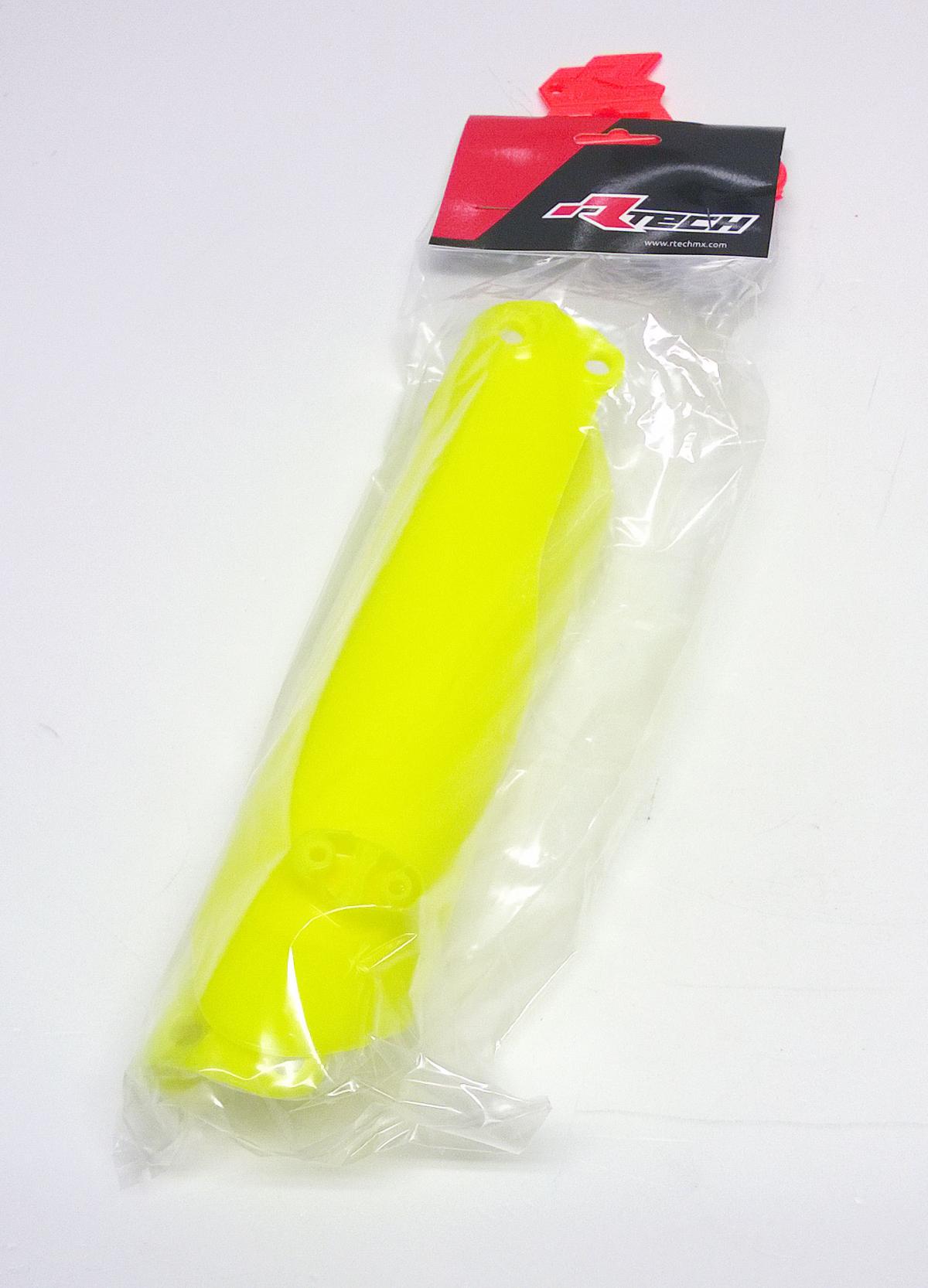 LOWER FORK GUARDS 19-25 KTM SX65, TC65 19-25, NEON YELLOW, RTECH R-PSKTMGF1965